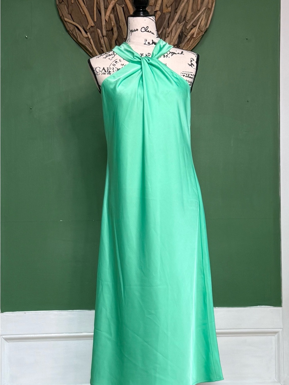 a new day Satin Dress in Bright Teal